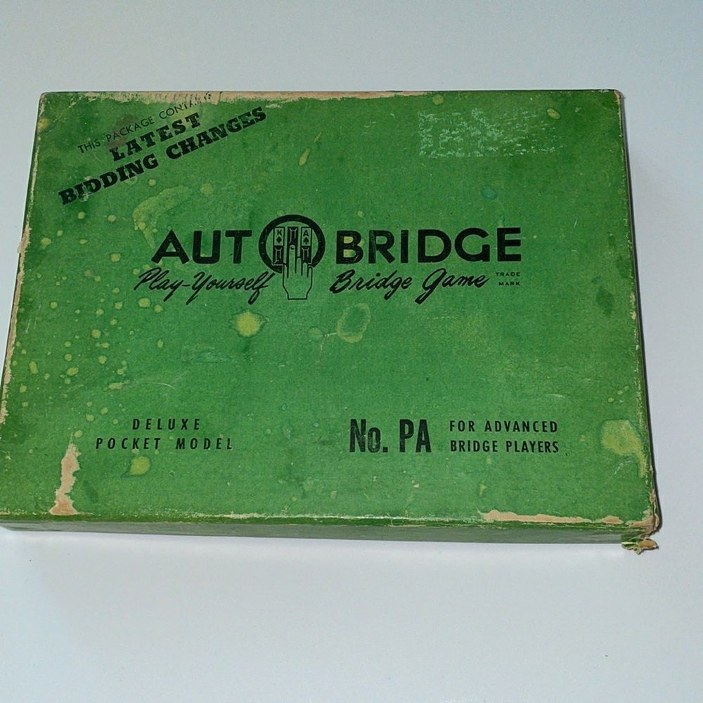 Vintage 1957 Auto Bridge Play Yourself Bridge Game
